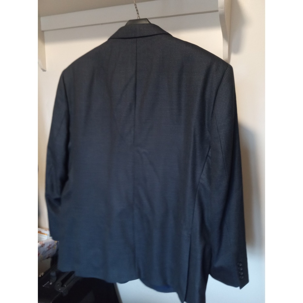 Pronto Uomo Platinum Mens 50 Regular Navy Blue 100% Wool Blazer Sport Coat‎ - Picture 3 of 11